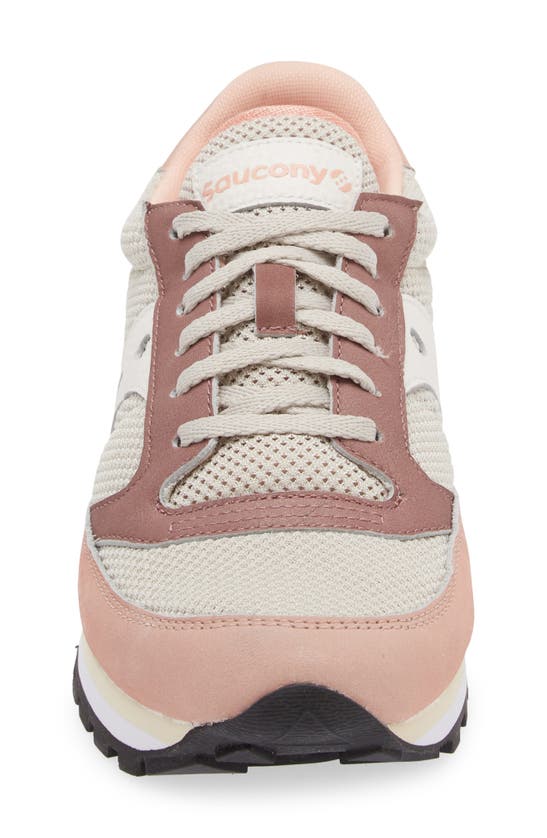 Shop Saucony Jazz Triple Sneaker In Light Grey/ Pink