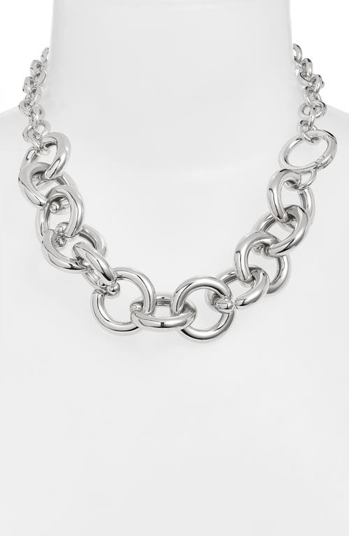 Florence Link Necklace in High Polish Silver