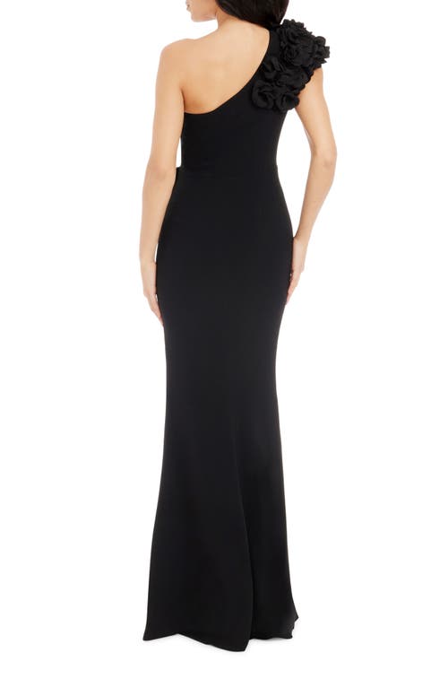 DRESS THE POPULATION DRESS THE POPULATION AUBRIELLE ASYMMETRIC GOWN 