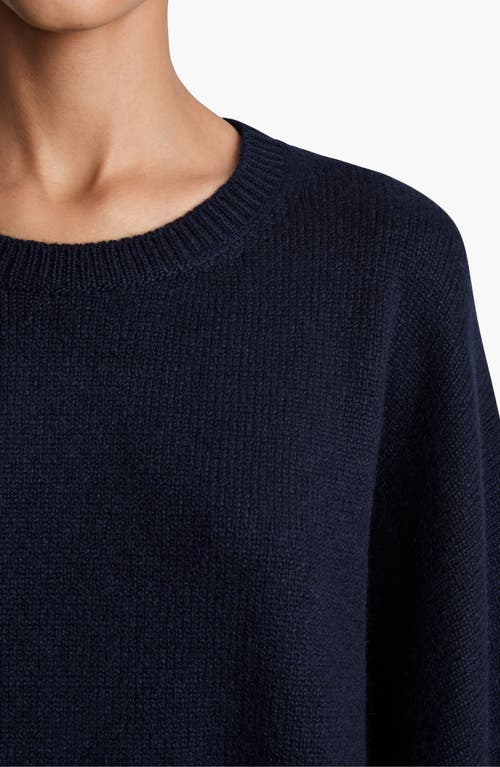 Shop Khaite Marguax Cashmere Sweater In Midnight Navy