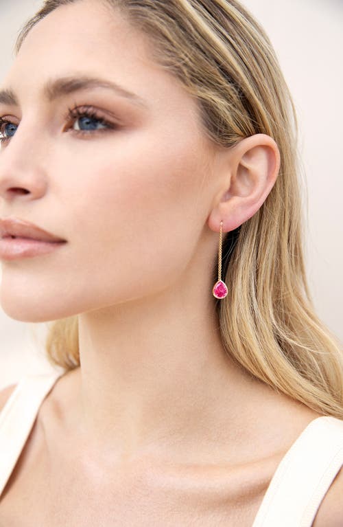 Shop Ettika Barely There Threader Earrings In Fuchsia