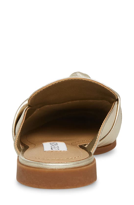 Steve Madden Chart Gold Leather Knotted Loafer Slides ModeSens