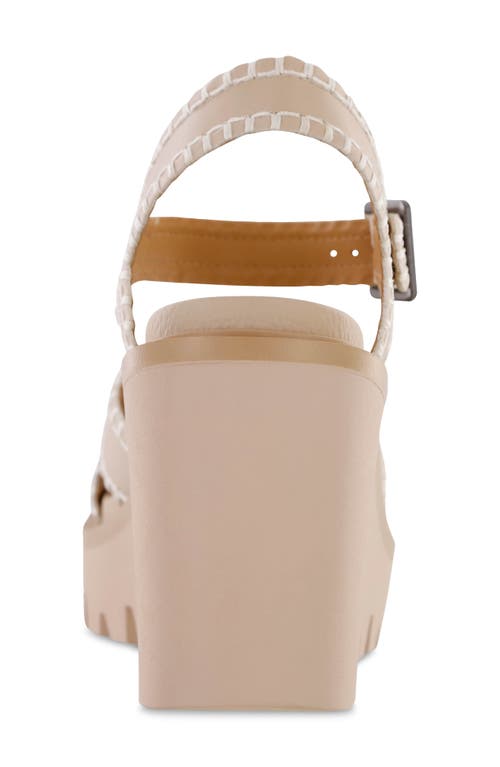 Shop Mia Cienna Wedge Sandal In Beige/natural