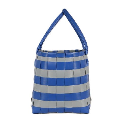 Shop Handed By Paris Spirit Recycled Tote Bags In Dutch Blue/elephant