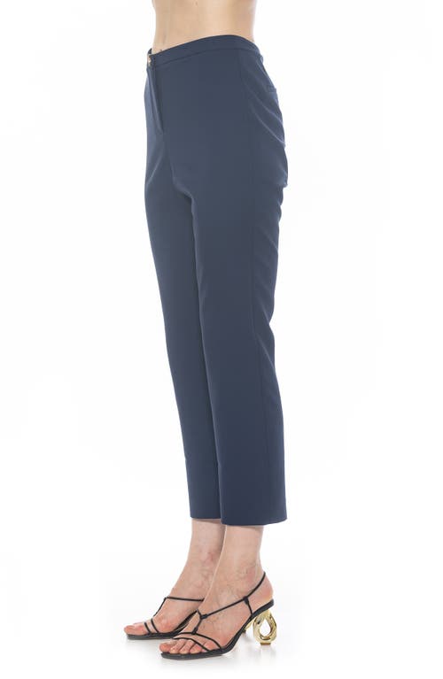 Alexia Admor Stefan Ankle Pants In Navy
