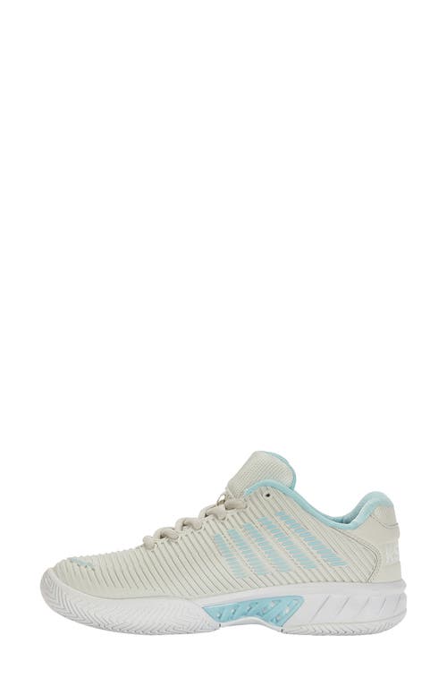Hypercourt Express 2 Tennis Shoe in Gray/White/Blue Glow