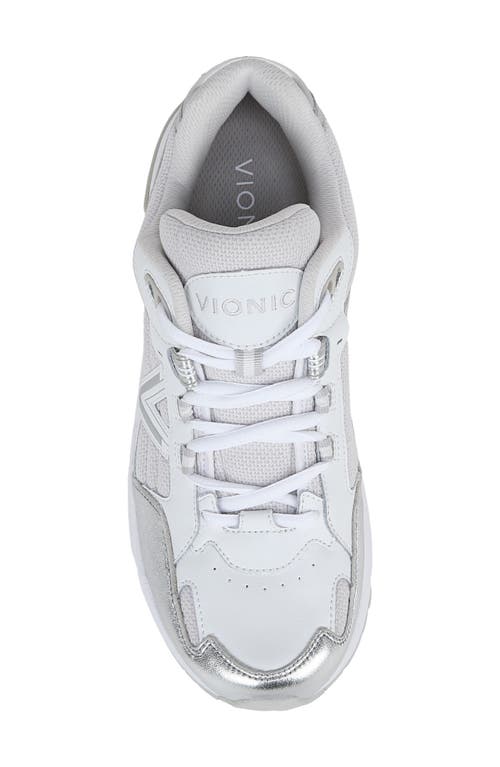 Vionic 23walk 2.0 Sneaker In White/silver