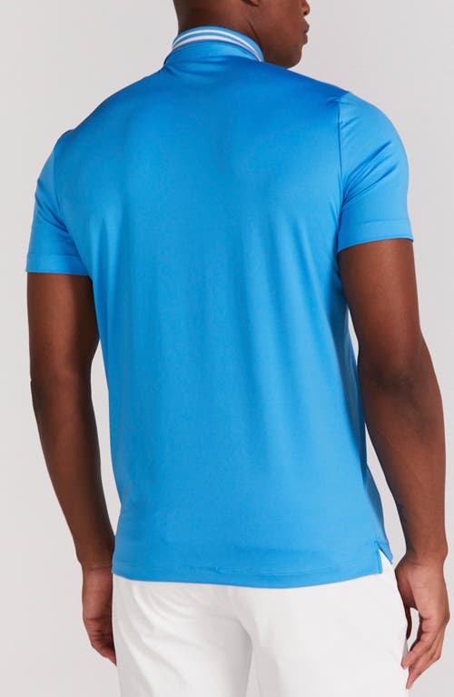 Shop Redvanly Cadman Performance Golf Polo In Malibu Blue