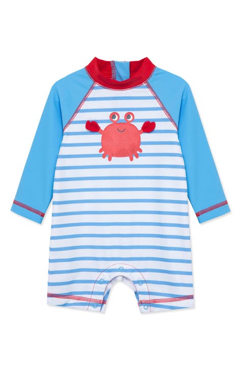 Miyanuby Toddler Baby Boys Shark One-Piece Zipper Swimsuit Bathing