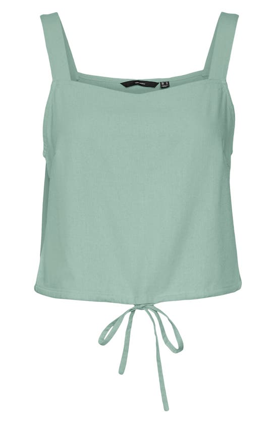 Shop Vero Moda Mymilo Drawstring Hem Camisole In Silt Green