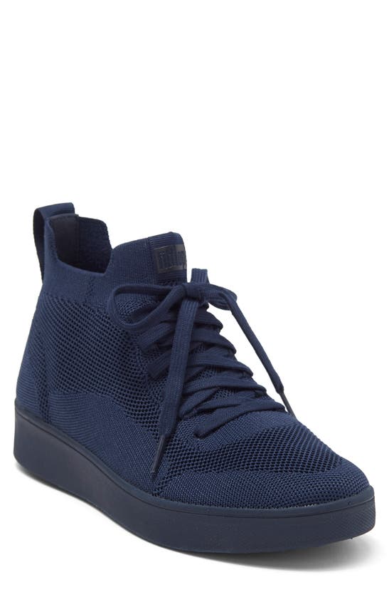 Fitflop Rally High Top Sneaker In Midnight Navy