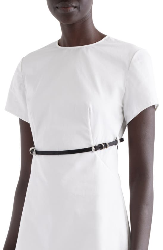 Shop Givenchy Voyou Belted Poplin Dress In White