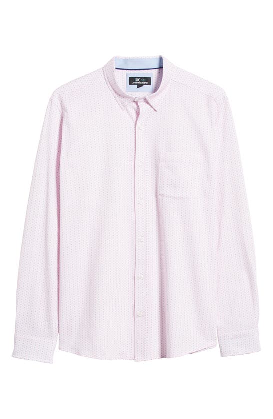 Johnston & Murphy Xcflex Dot Print Button-up Shirt In Pink