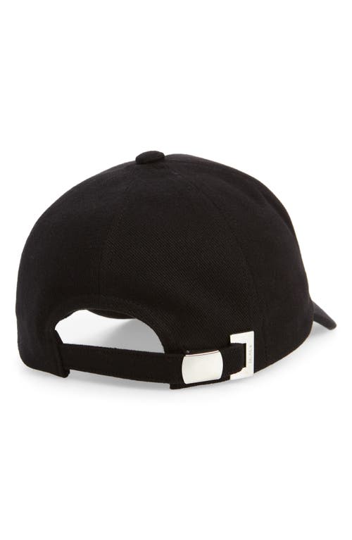 Balmain Signature Embroidered Cotton Baseball Cap In Black/ivory