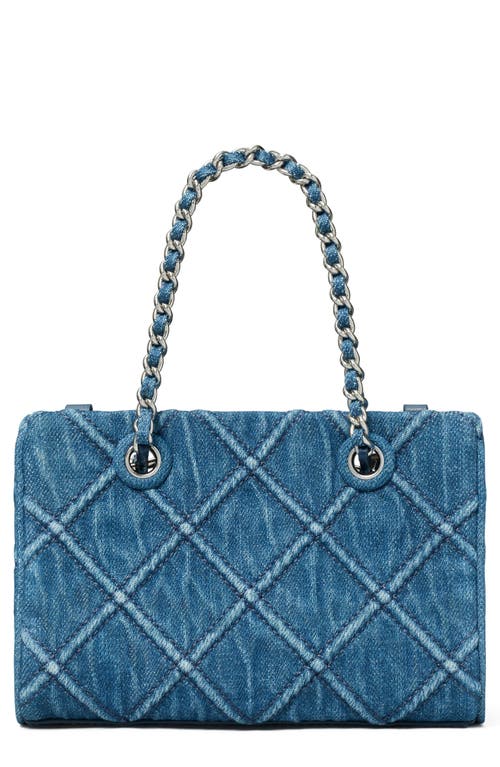 Shop Tory Burch Mini Fleming Denim Tote