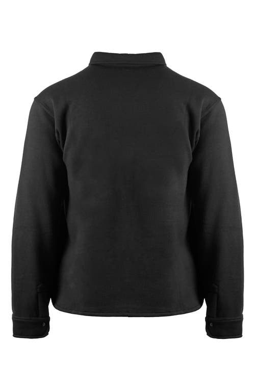 Burnside Fleece Shirt Jacket In Black