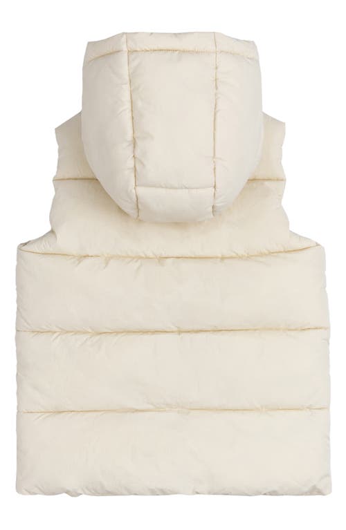 Shop Miles The Label Kids' Birch Hooded Puffer Vest In Beige