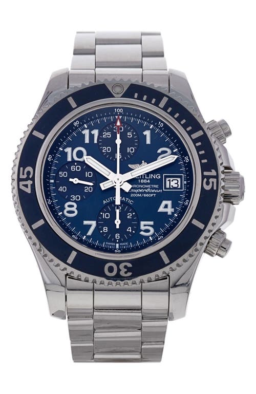 Watchfinder & Co. Breitling  2017 Superocean Automatic 42 A13311 Chronograph Bracelet Watch, In Silver/blue