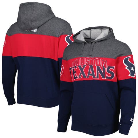 Men's Starter Heathered Gray/Red New York Giants Extreme Fireballer  Pullover Hoodie