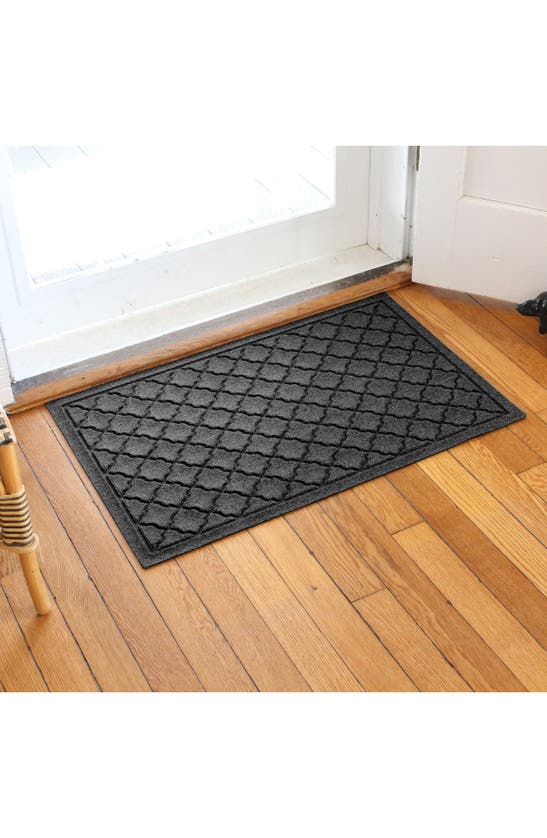 Shop Bungalow Flooring Waterhog Cordova Floor Mat In Charcoal