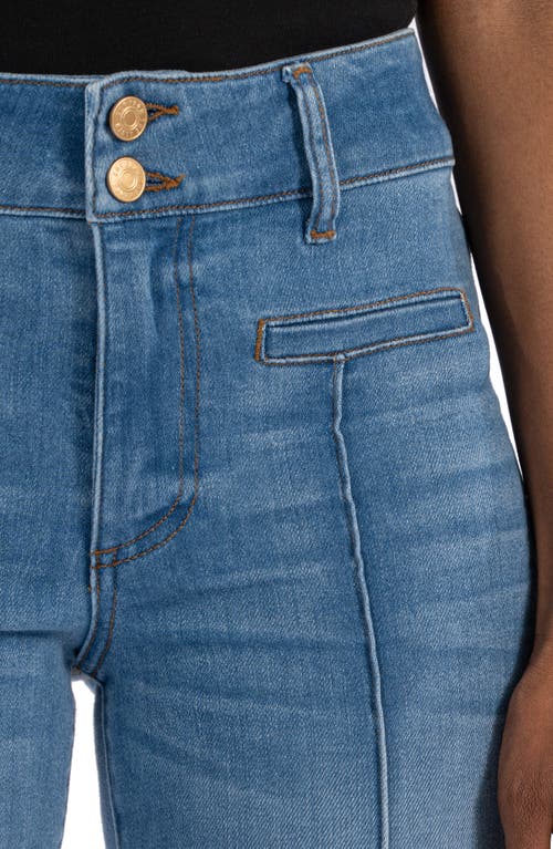 Shop Kut From The Kloth Kelsey Seamed High Waist Ankle Flare Jeans In Quality