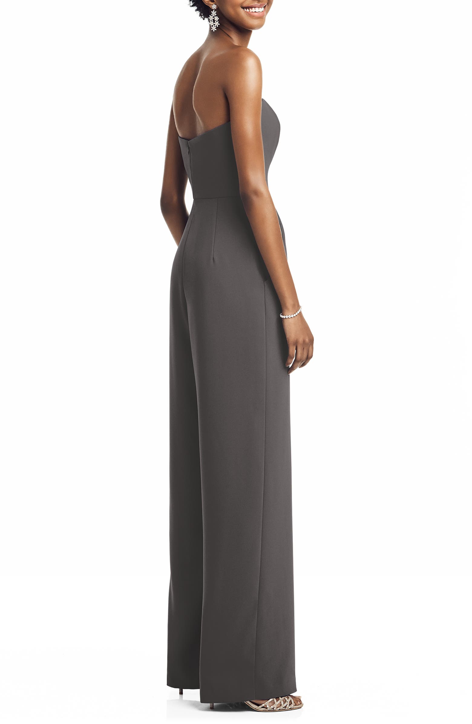 Dessy Collection Strapless Crepe Jumpsuit | Nordstrom