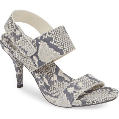 Pedro Garcia Yoret Python Print Sandal, Grey
