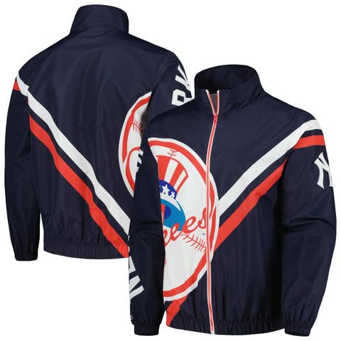 Youth Houston Astros Mitchell & Ness Navy Cooperstown Collection Raglan  Satin Full-Snap Jacket
