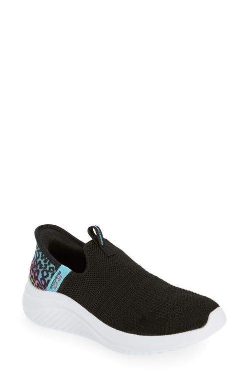 Skechers Kids' Ultra Flex Slip-on Sneaker In Black/multi