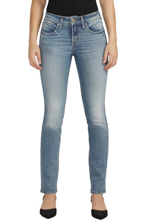 Silver Jeans Co. Suki Curvy Mid Rise Slim Straight Leg Indigo at Nordstrom, X