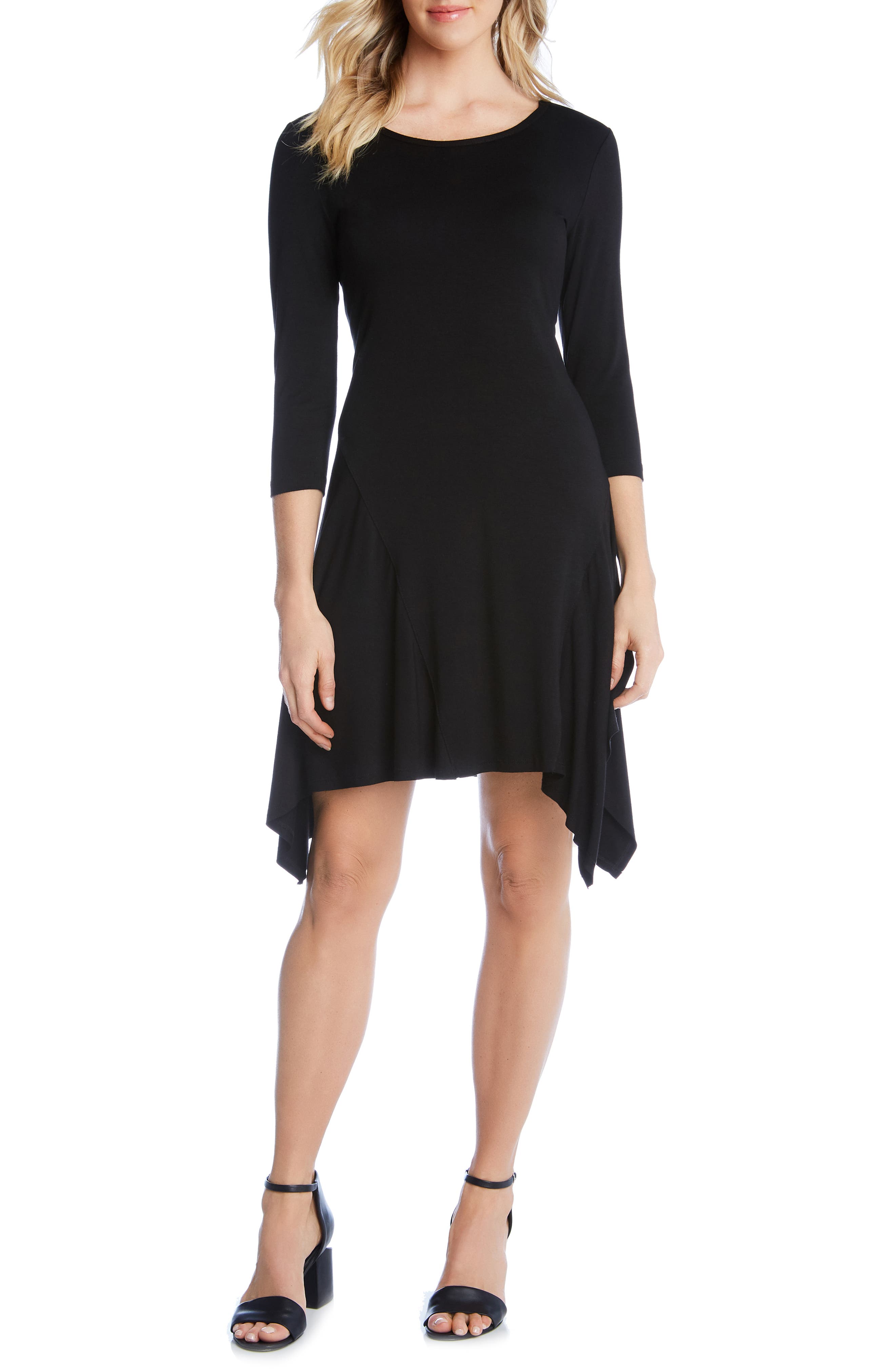 Karen Kane Handkerchief Hem Dress, Black
