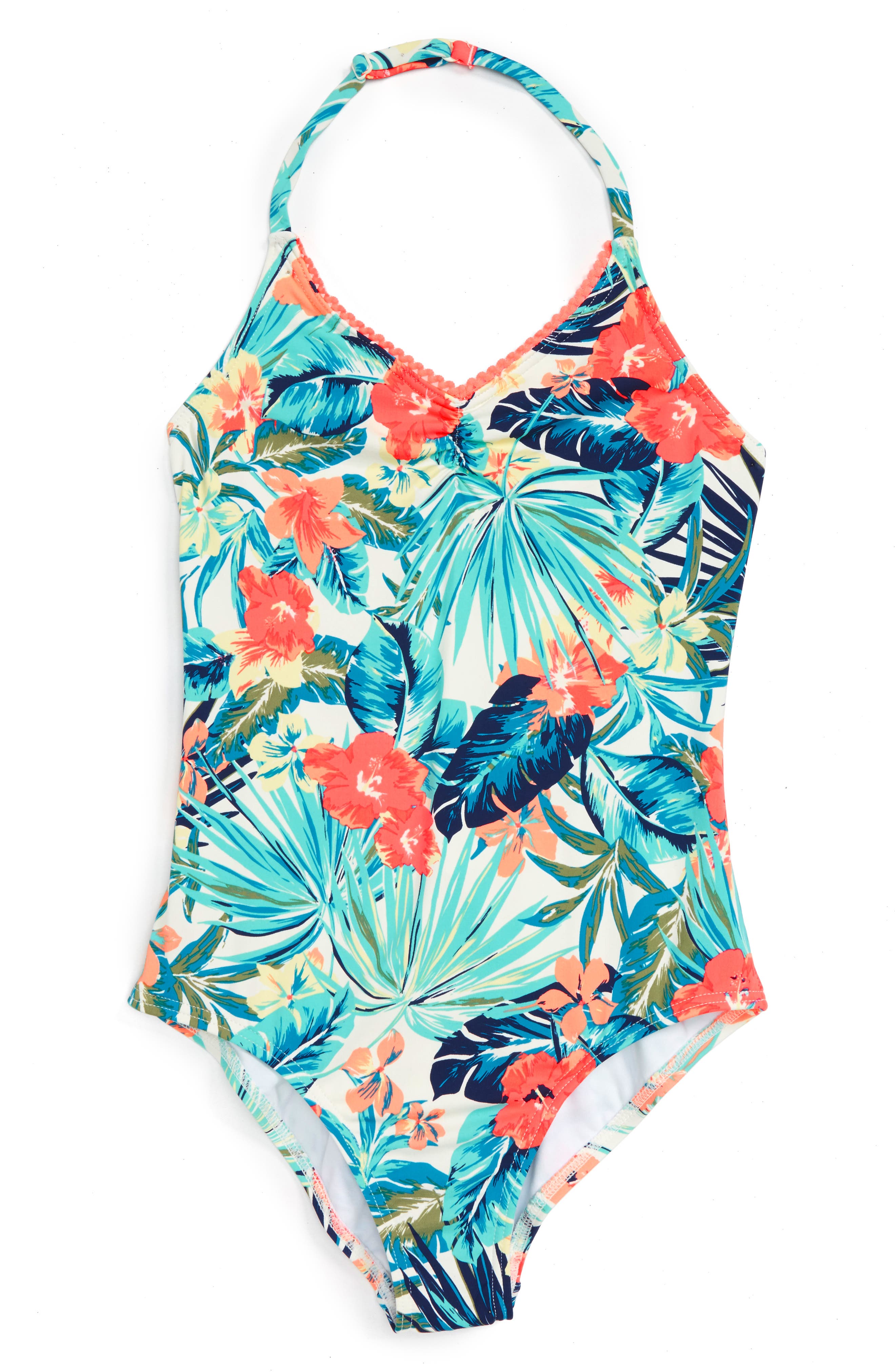 Roxy Jungle Poem OnePiece Swimsuit (Big Girls) Nordstrom