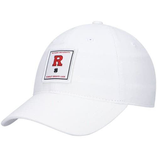 Black Clover Men's White Rutgers Scarlet Knights Dream Adjustable Hat