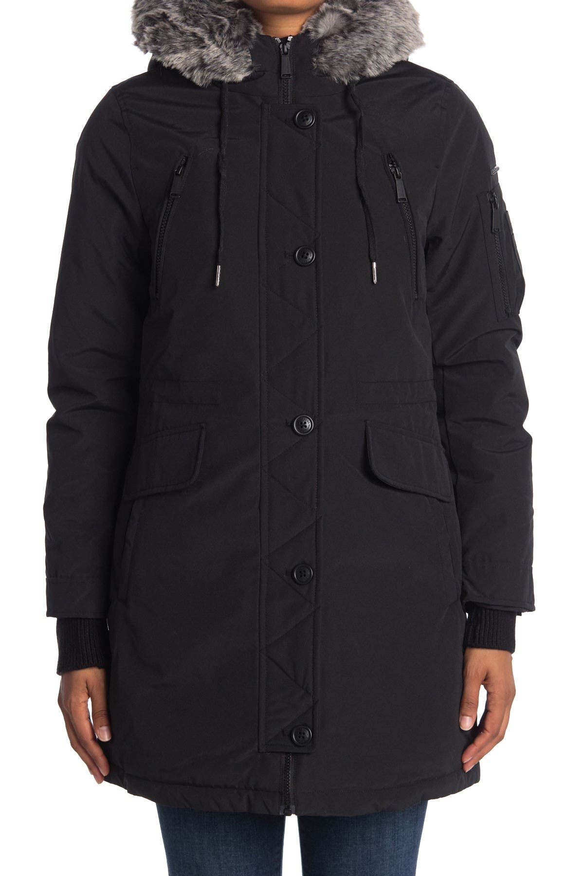 bcbg hooded parka