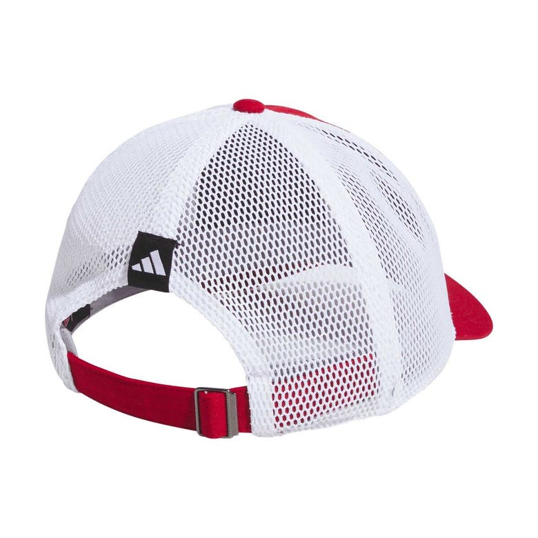 Shop Adidas Originals Adidas Scarlet Rutgers Scarlet Knights Mascot Slouch Trucker Adjustable Hat
