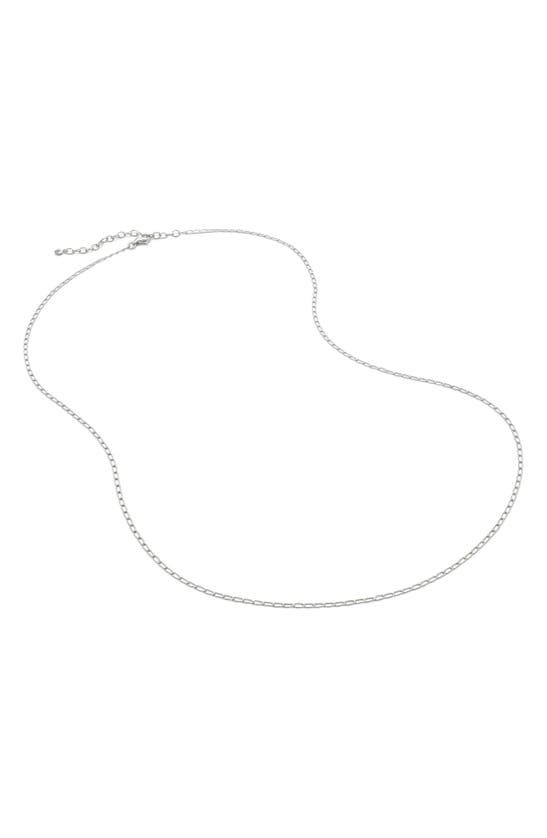 Shop Monica Vinader Oval Link Chain Necklace In Sterling Silver