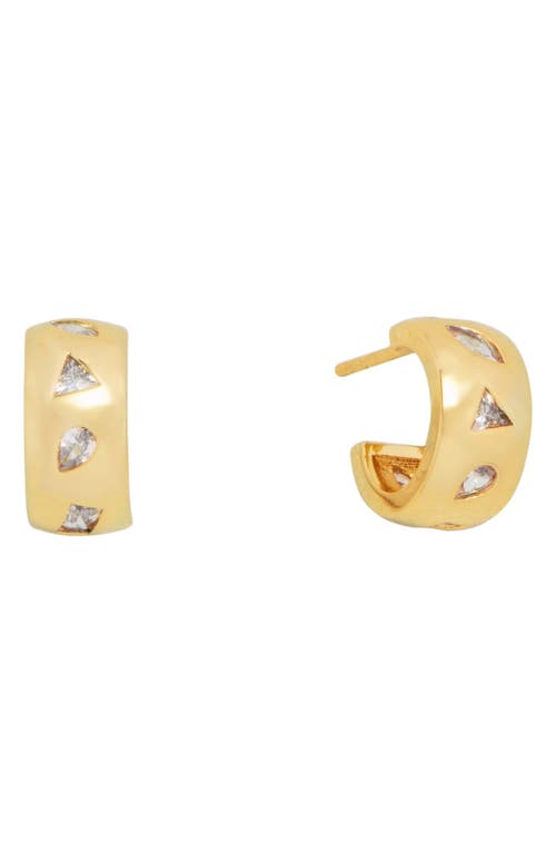 St. Moran Mixed Shape Cubic Zirconia Hoop Earrings In Gold