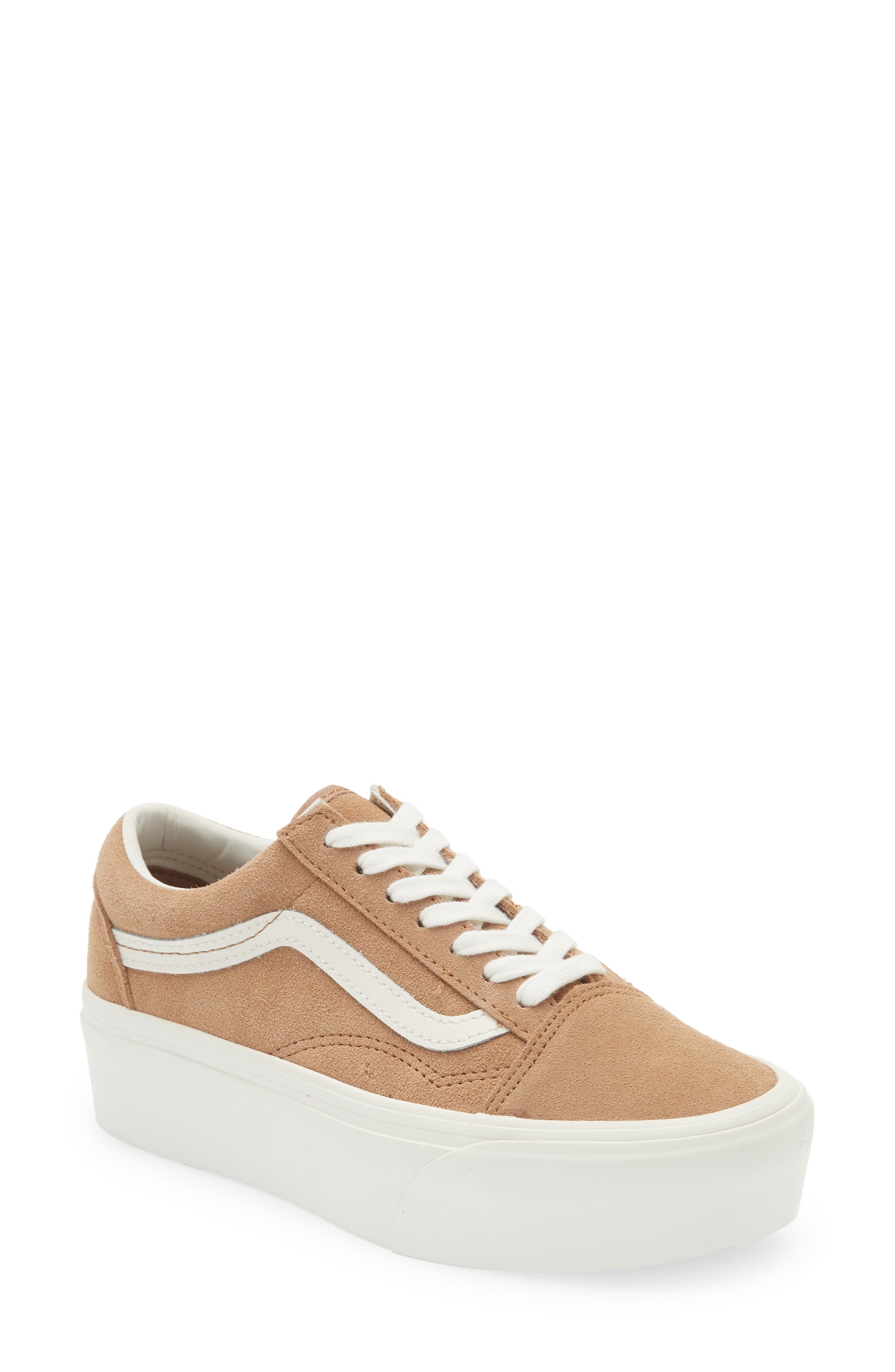 beige vans women's