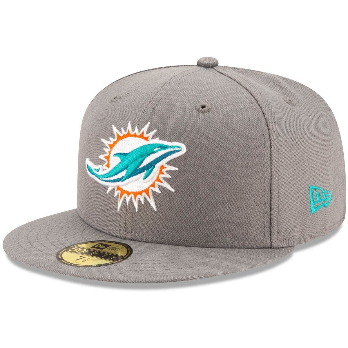 Men's New Era Miami Dolphins Black on Black 59FIFTY Fitted Hat