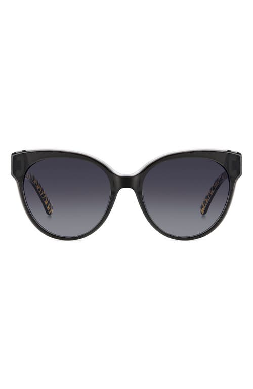 Kate Spade New York Aubriela 55mm Gradient Round Sunglasses In Dark Grey/grey Shaded