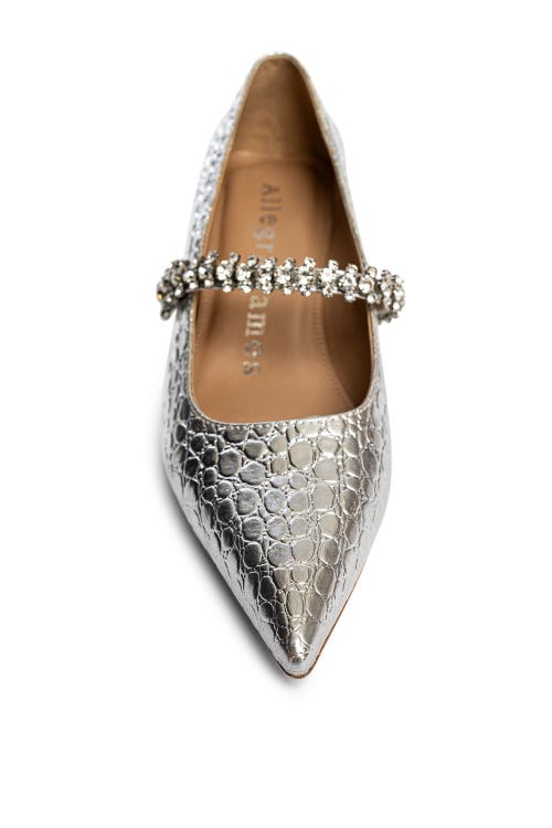 Allegra James Antonella Kitten Heel Pump In Silver