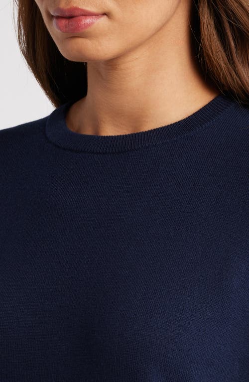 Shop Caslonr Caslon(r) Cotton & Cashmere Crewneck Sweater In Navy Night