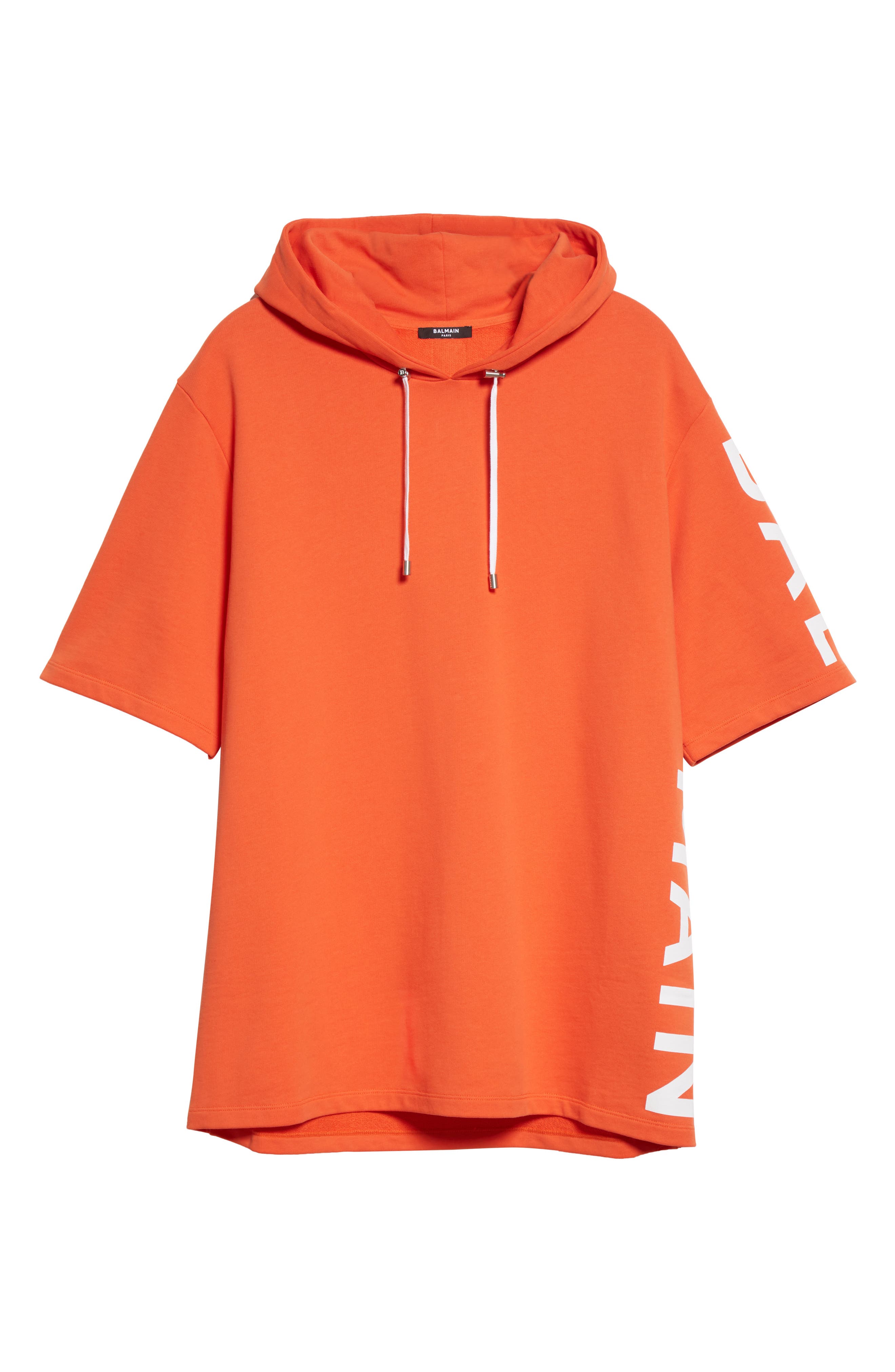 Balmain Short Sleeve Graphic Hoodie 