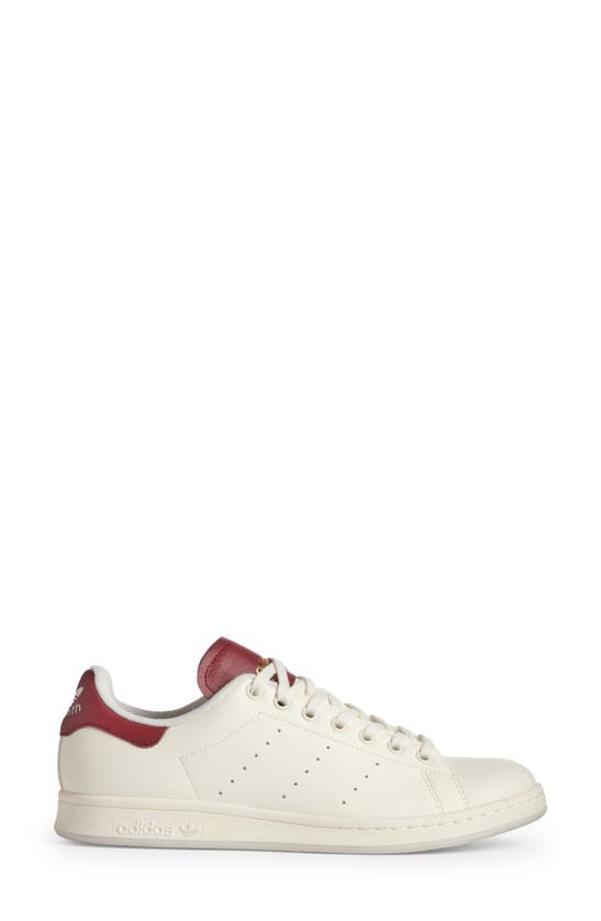 Shop Adidas Originals Stan Smith Sneaker In Off White/ Grey/ Burgundy