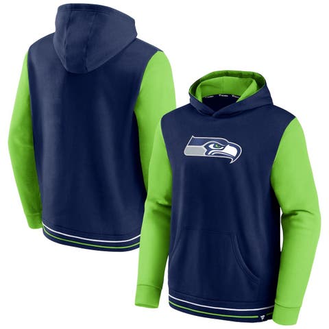 Profile Men's College Navy/Neon Green Seattle Seahawks Big & Tall Pullover Hoodie