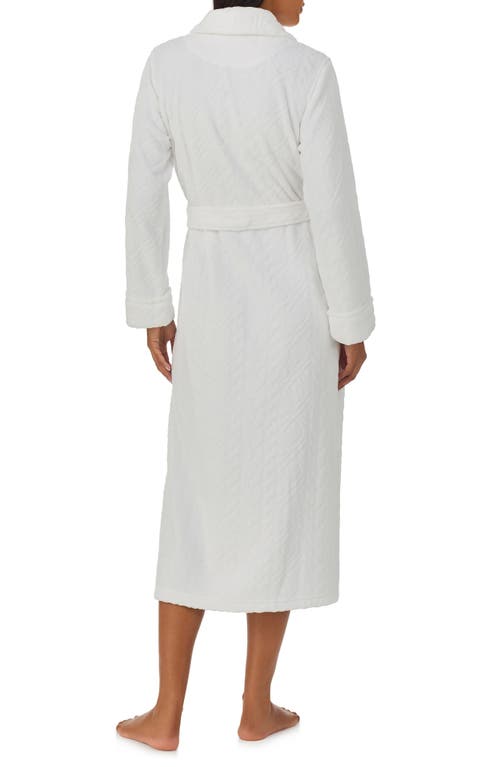 Shop Lauren Ralph Lauren Cable Jacquard Long Robe In White