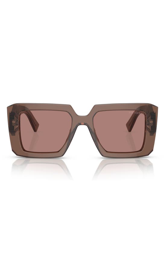 Prada 56mm Square Sunglasses In Lite Brown