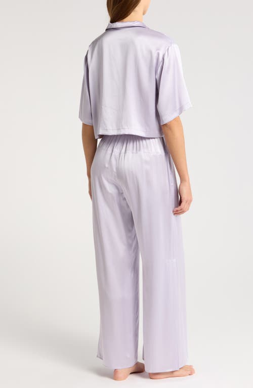 Shop Lunya High Waist Washable Silk Pajamas In Crescent Lavender