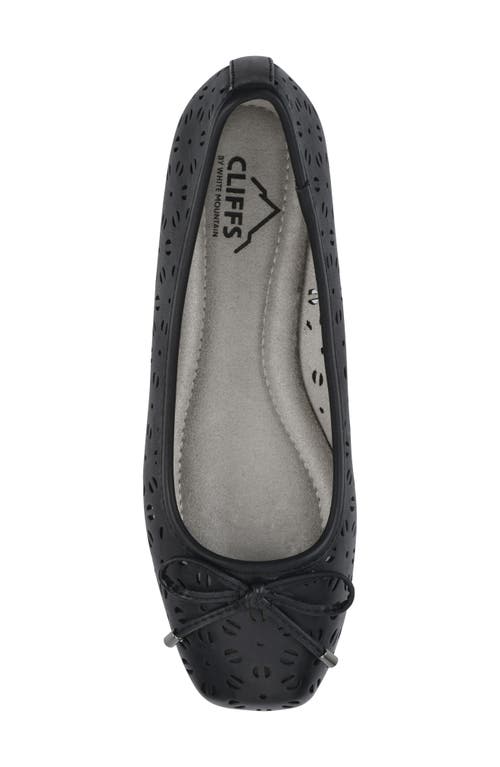 Shop Cliffs By White Mountain Bessa Square Toe Flat In Black/burnished/smooth