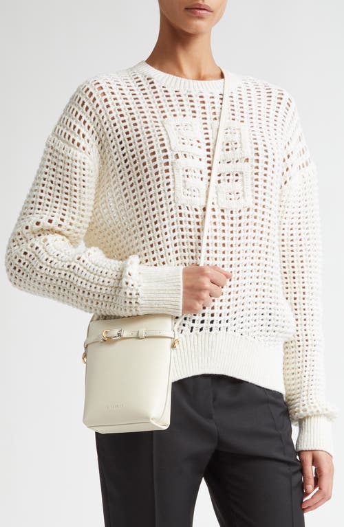 Shop Givenchy Voyou Leather Pouch Crossbody Bag In Ivory